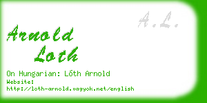 arnold loth business card